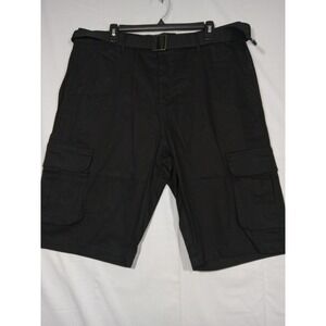 Rugged Trail Men's Cargo 4 Way Stretch Belted Shorts Men 38 Black $ 59